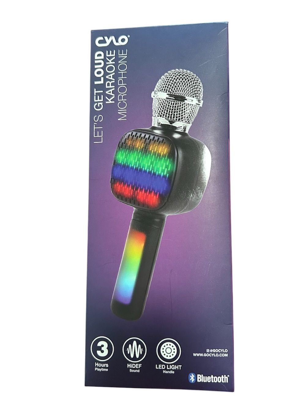 CYLO Let’s Get Loud Bluetooth LED Karaoke Microphone